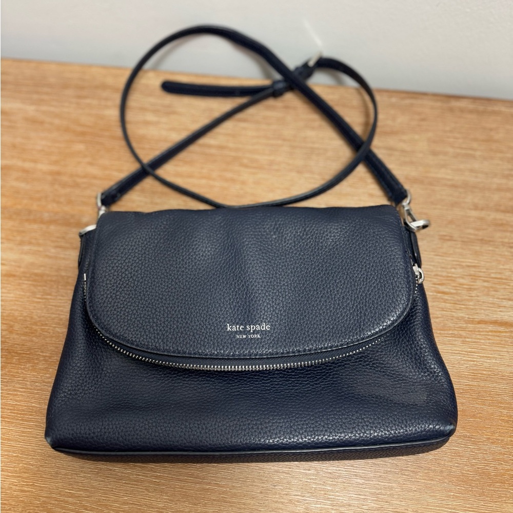 Kate Spade Navy Blue Polly Large convertible crossbody